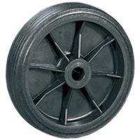 Ø150  Injection moulded TPR rubber wheel, polypropylene centre, 511101