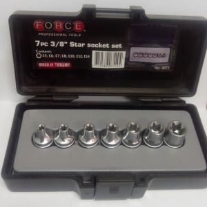E5-E14 3/8"Dr. 7 pcs Star socket set, 3073