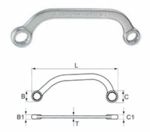13x15mm Half moon ring wrench 7611315