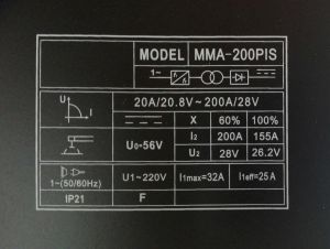 200A Инверторен заваръчен апарат IGBT технология ММА-200PIS