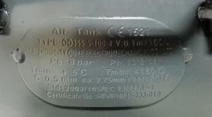 100 л. Бутален монофазен компресор с ремъчно задвижване, 51002