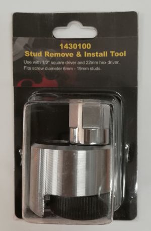 Heavy Duty stud remove & install tool 1/2"Dr x 22 mm Hex, 03M1430100