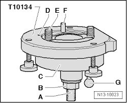 Инструмент за монтаж на фланец със семеринг на колянов вал на VAG 1.4; 1.6 16V, 50746