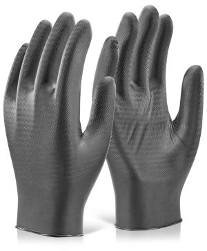 100 бр. Ръкавици за еднократна употреба от нитрил BLACK GRIPPER