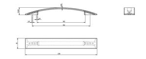 Мебелна дръжка 3505 - 238/160 mm 810120