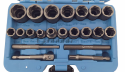 21 PCS Impact Spiral Twist Socket Set for Damaged Nut & Bolt Removal  51421