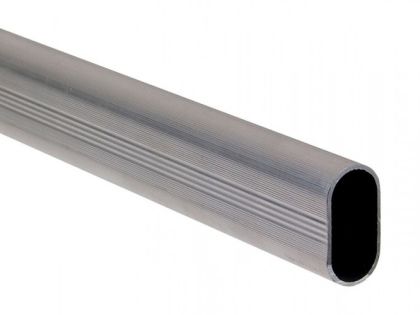 Wardrobe oval tube (hanger) Aluminium 30\15 mm, 3000mm 