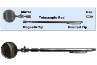 Телескопичен магнит и огледало за инспекция Force 617