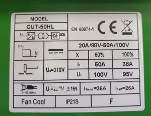 Inverter IGBT Plasma cutter Shonco Welding technology - CUT-50HL, 30212