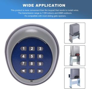 Security Wireless Automatic Entry Gate Keypad Remote Operator Panel Control for Sliding Gate Opener Motor 