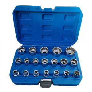 19 Pcs 1/2" Dr. Gear Lock Socket Set, 50798