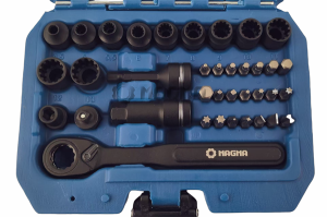 1/4" Go-Through Проходни вложки и битове - комплект 37 части - 51418